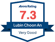 Avvo rating badge with a 7.3 score, labeled 'Very Good' for Lubin Choon An